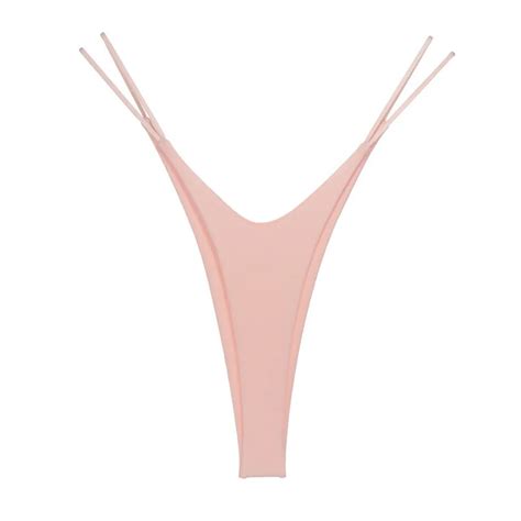 Sexy High Cut Thong Cotton Bikini Style Underwear Ribbon Women S Double