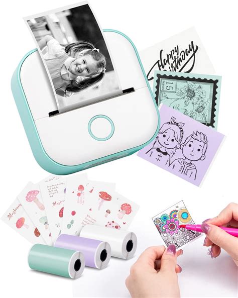 Memoking Mini Sticker Printer T02 Portable Small Printer Thermal Photo