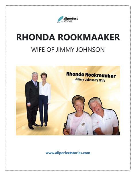 Ppt Get To Know Rhonda Rookmaaker The Woman Beside Jimmy Johnson