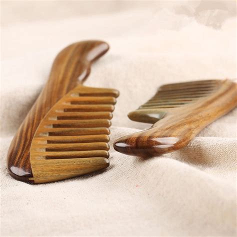 New Wide Toothed Wooden Sandalwood Comb Brush Wooden Hair Care Spa