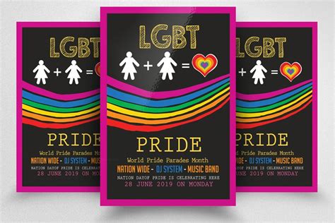 Lgbt Party Flyer Creative Photoshop Templates ~ Creative Market