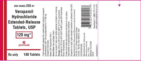 Verapamil Hydrochloride Glenmark Pharmaceuticals Inc Usa Fda