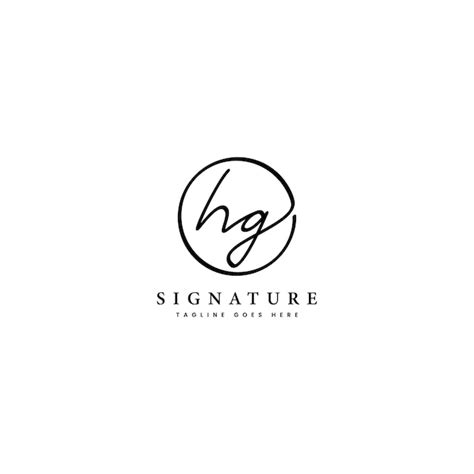 Premium Vector H G Hg Initial Letter Handwritten And Signature Vector