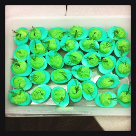 Green Deviled Eggs For St Patricks Day