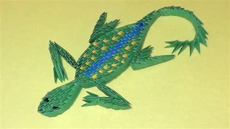 How To Make A Lizard 3d Origami Lizard Instruction Tutorial Modular