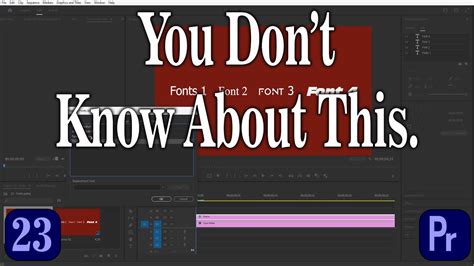 How To Quickly Change All The Fonts In Premiere Pro Cc Class 23 L