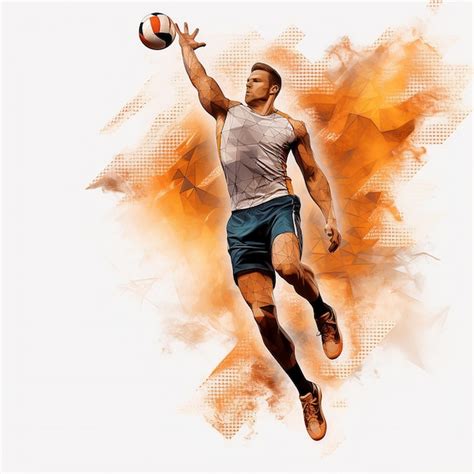 Premium Photo Volleyball Player Isolated On Transparent Background