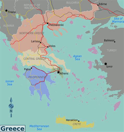 Greece Regions Map