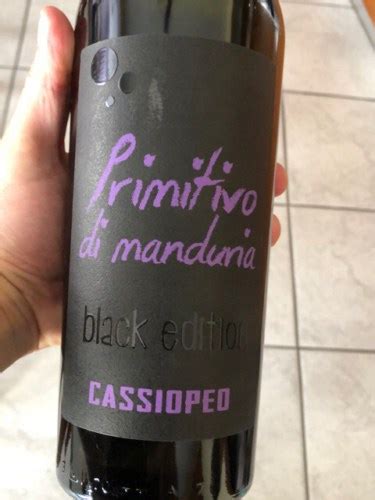 Cassiopeo Black Edition Primitivo Di Manduria Vivino