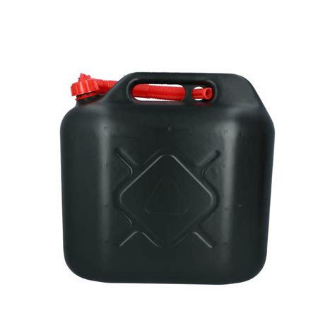 Jerrycan Zwart Met Rode Flexibele Schenktuit 20 Liter Hobbymax De