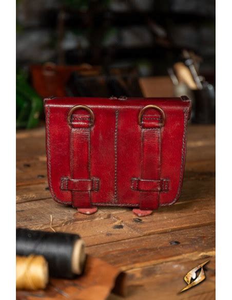 Sac Ceinture M Di Val En Cuir Rigide Rouge Boutique P Es