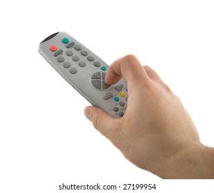 Hand Holding Tv Remote Control Isolated Stock Photo 27199954 Shutterstock