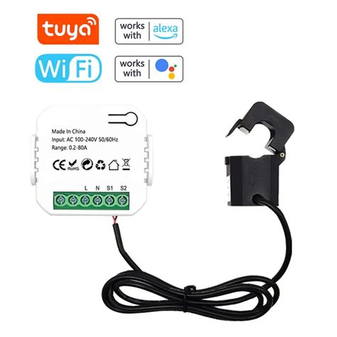 Tuya Wifi Zigbee Energy Meter A Current Transformer Clamp Kwh Power