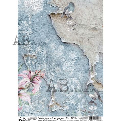 Papier ryżowy do decoupage A4 ID 1224