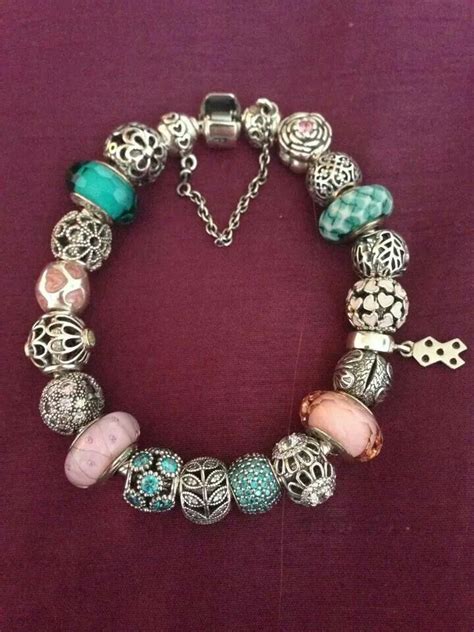 PANDORA Pink and Turquoise Bracelet. ♡ what a beautiful bracelet | Pandora bracelet designs ...