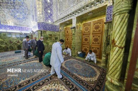 Mehr News Agency Decorating Imam Ali Pbuh Holy Shrine With Flowers