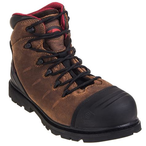 Avenger Boots Mens 7546 Brown Puncture Resistant Non Metallic Composite Toe Waterproof Work Boots