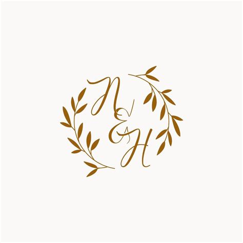 NH Initial Wedding Monogram Logo 15282886 Vector Art At Vecteezy