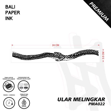 Jual Pma022 Ular Melingkar Tatto Temporer Premium Fruit Ink Armband Bali Paper Ink Shopee