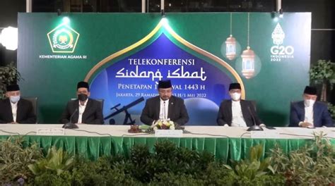 Kemenag Gelar Sidang Isbat Hari Ini Tentukan Idul Adha 1443 H