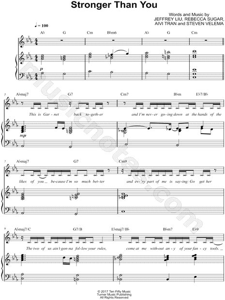 Estelle Stronger Than You Sheet Music In C Minor Transposable