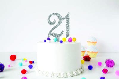 Number 21 cake topper – Laser and Lace