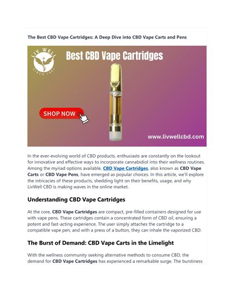 PPT The Best CBD Vape Cartridges PowerPoint Presentation Free