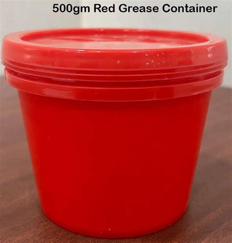 500gm Red Grease Container At Rs 7 5 Piece Plastic Chemical