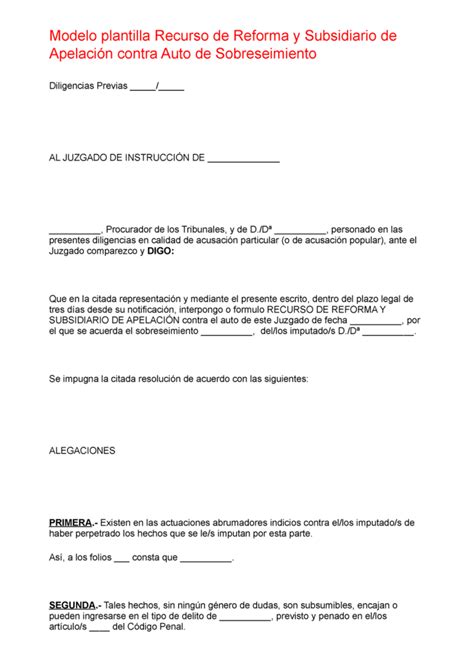 El modelo del recurso de apelación directo contra auto de