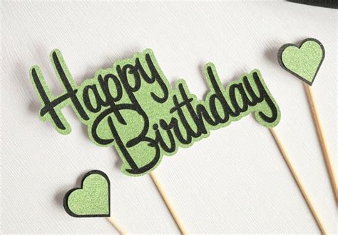 Cake Topper Happy Birthday Birthday Party Birthday Cake Plug Ins Plug