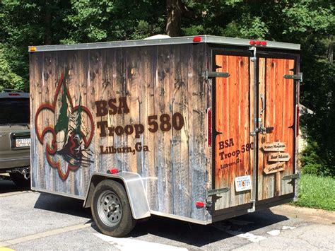 New Scout Troop Equipment Trailer Vinyl Vehicle Wrap Scouting Boy