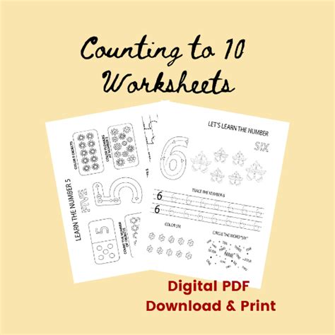 Counting To 10 Worksheets Inspired Fun