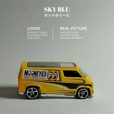 Hot Wheels Custom Dodge Van Yellow Mooneyes Loose Hw City Series Shopee Malaysia