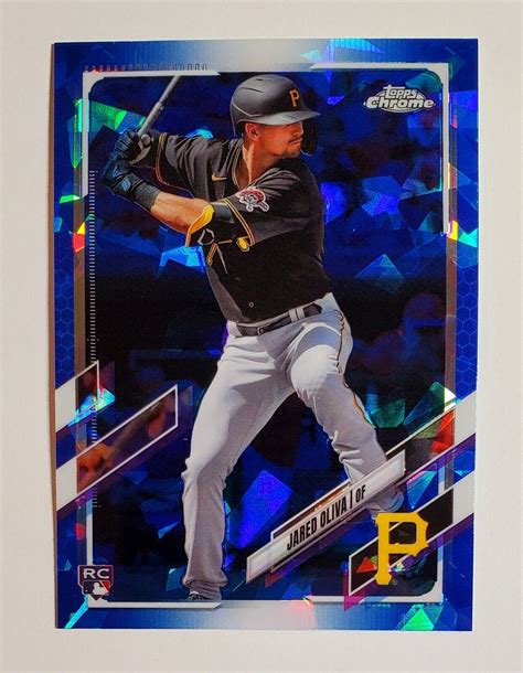 Jared Oliva 2021 Topps Chrome Sapphire Rookie RC Pittsburgh Pirates