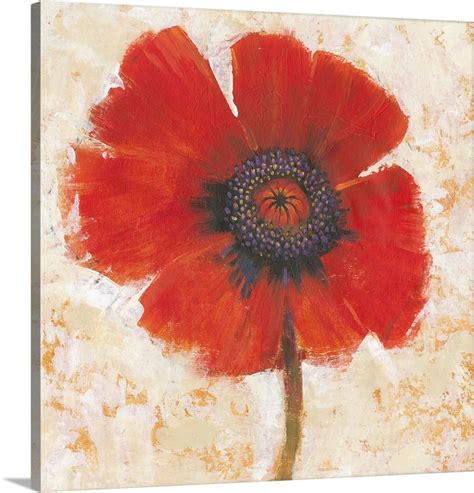 Red Poppy Portrait I Wall Art Canvas Prints Framed Prints Wall Peels