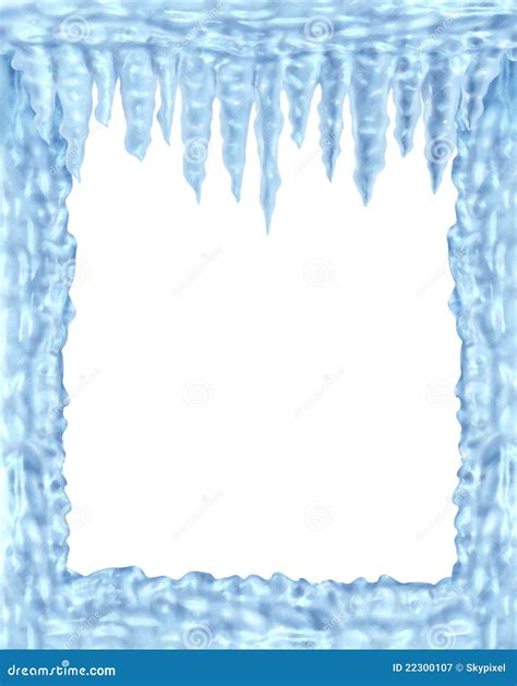 Frozen Ice And Icicles Frame Royalty Free Stock Photography Image
