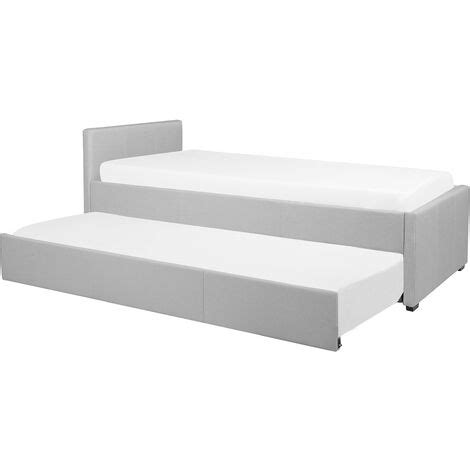 Cama Nido Tapizada En Tela Gris Claro X Cm Cama Para Invitados