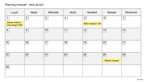 Comment Définir Son Planning Hebdomadaire Et Mensuel Modèles Inclus