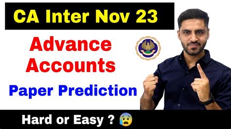 Advance Accounts Paper Prediction Ca Inter Nov 23 Advance Accounts