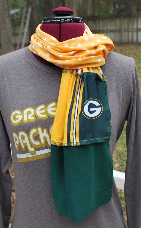 Green Bay Packer Green Gold Game Day Infinity Circle Scarf Etsy