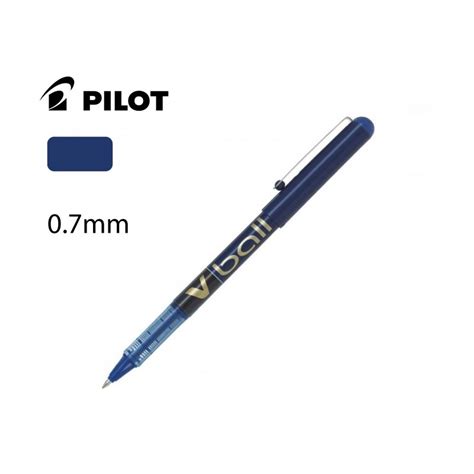 PILOT V BALL Stylo Roller pointe métal 0 7 mm encre liquide Bleue