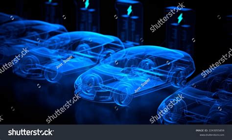 Solid State Battery Ev Electric Vehicle Stock Illustration 2243055859 ...