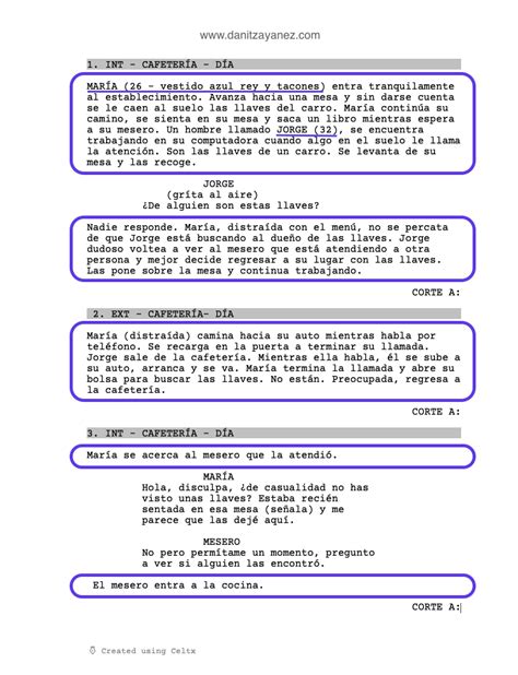 Formato De Guion Cinematogr Fico Danitza Ya Ez