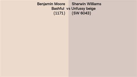 Benjamin Moore Bashful 1171 Vs Sherwin Williams Unfussy Beige Sw