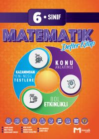 6 Sınıf Matematik DEFTER KİTAP MOZAİK YAYINLARI 2024