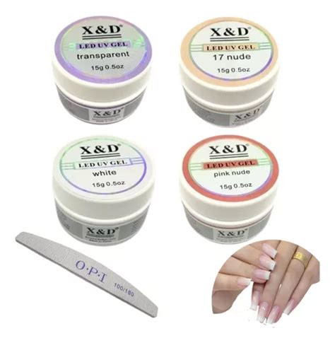 Kit Gel X D Uv Led G Pink Nude Transparente Unha Parcelamento