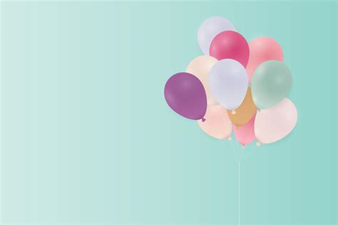 Carte D Anniversaire Avec Des Ballons Pastels Illustration Vectorielle