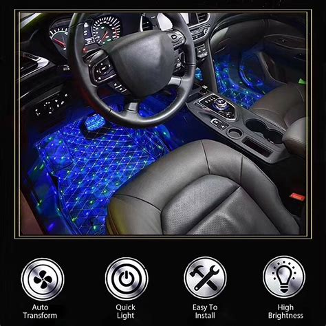 Usb Car Led Atmosphere Lamp Sound Control Interior Ambient Star Light