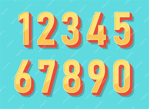 Premium Vector Numbers Font Icon In Flat Style Typography Vector