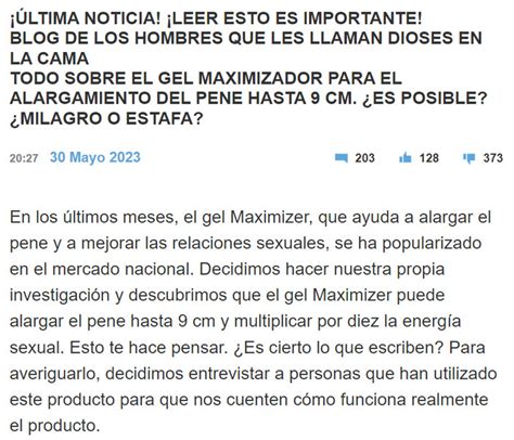 Maximizer Gel M Xico Comentarios Instrucciones De Uso Precio Como